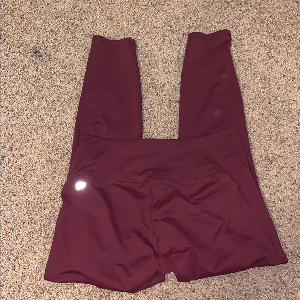 Maroon/red Fabletics Leggings
